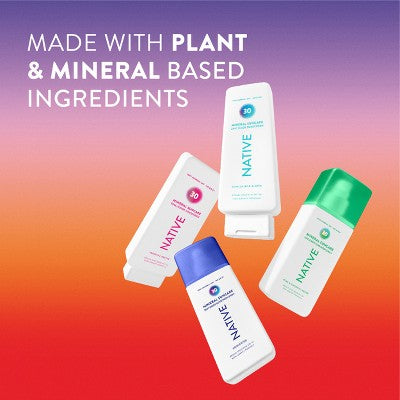 Native Mineral Sunscreen with Zinc Oxide - Tropical Breeze - SPF 30 - 7oz: Whole Body, Moisturizing, Vegan