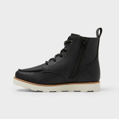 Kids' Bosley Mock Toe Boots - Cat & Jack Black 3