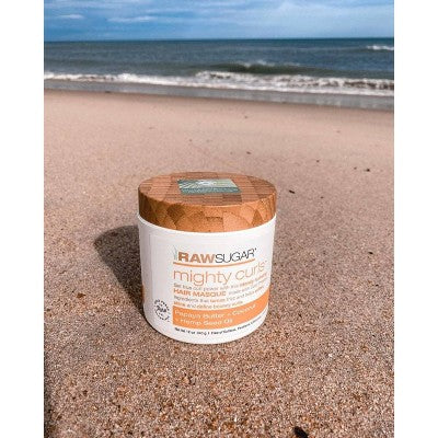 Raw Sugar Mighty CurlsHair Masque - Papaya Butter + Coconut Oil + Hemp Seed Oil - 12oz