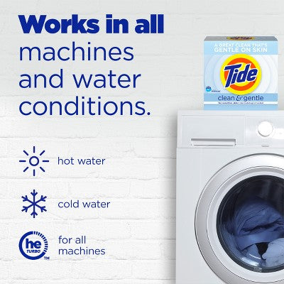Tide Unscented Clean & Gentle HE Deep Cleaning Concentrated Laundry Detergent Powder 68 Loads - 77oz