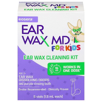 Eosera Ear Wax MD For Kids' Multi-Use Wax Cleaning Kit - 5 vials