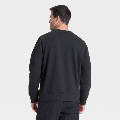 Men's Active Comfort Fleece Crewneck Sweatshirt - Black L