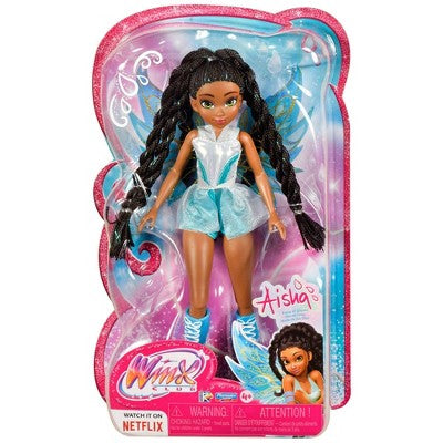 Winx Club Aisha Fairy 10.5" Fashion Doll with Glitter Outfit and Removable Wings
