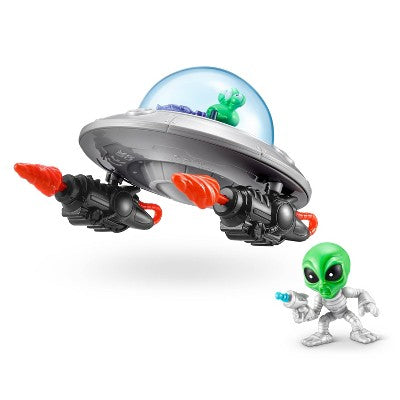 Smashers Dino vs Aliens Animal Figure: 20-Piece Plastic Playset for Kids