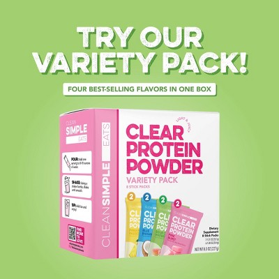 Clean Simple Eats Clear Protein Powder Sour Candy Watermelon - 1.00oz/1 Stick