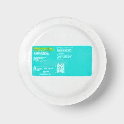 Disposable Plates - Floral Check - 60ct - 7" - up&up