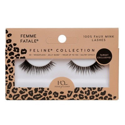 House of Lashes Femme Fatale Full Volume 100% Cruelty-Free Faux Silk Fibers False Eyelashes - 1pr