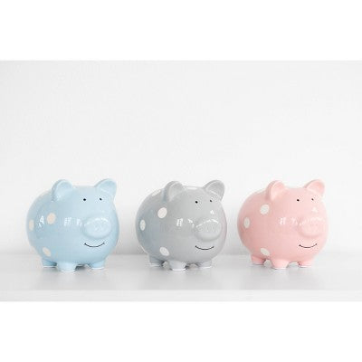 Pearhead Piggy Bank - Pink Polka