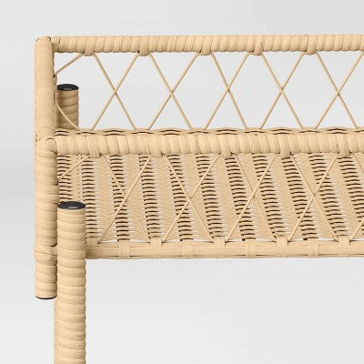 Exmore Outdoor Serving Bar Cart - Natural - Threshold: Weather-Resistant, for Patio Entertaining (LOCAL PICKUP ONLY)