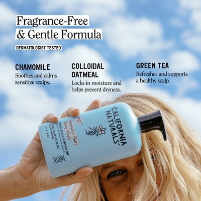 California Naturals Sensitive Skin Body Wash - 16.5 fl oz: Aloe, Paraben-Free, Sulfate-Free, Vegan