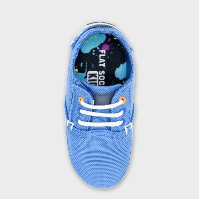 Kids' FLAT SOCKS No Show Cushioned Socks - One Size Fits Most Paint Splatter: Trim to Size, Foot Odor Control