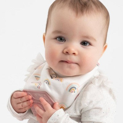 BooginHead 2pk Teether Bib - Rainbow