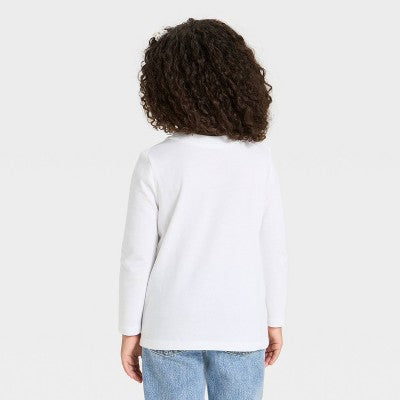 Toddler Girls' Long Sleeve Solid T-Shirt - Cat & Jack White 2T