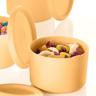 Tupperware 8pc (set of 4) Serve and Store Food Storage Canister Set Juicy Peach