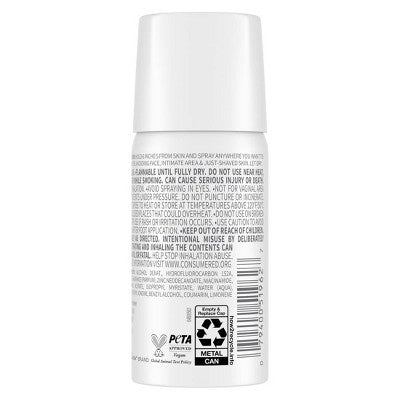 Dove Beauty Whole Body Deodorant Spray Coconut & Vanilla - Travel Size Aluminum-Free 1.1oz