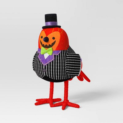 Featherly Friends 'Gourdon' Felt Bird Halloween Decorative Figurine - Hyde & EEK! Boutique