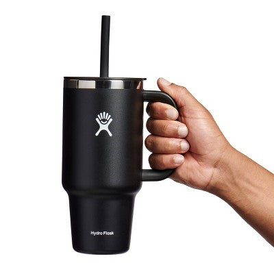 Hydro Flask 32oz All Around Travel Straw Tumbler - Black