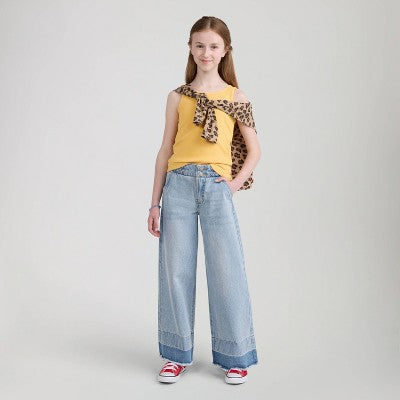 Levi's Girls' Braided High-Rise Baggy Jeans - Light Wash 14