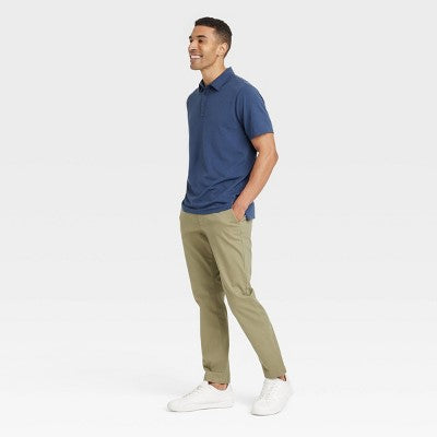 Men's Comfort Wear Polo Shirt - Goodfellow & Co Navy Blue L