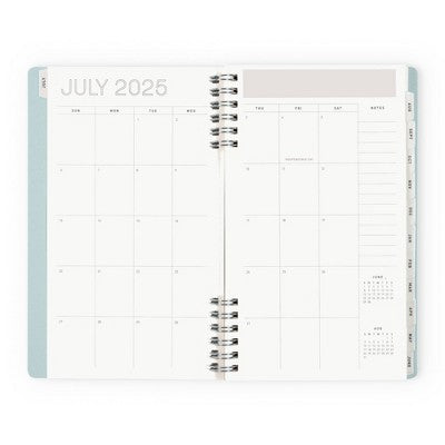Altitude Supplies 5"x8" Weekly and Monthly Planner, July 2025 to June 2026, Seafoam Blue Arch