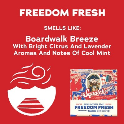 DR. SQUATCH Men's All Natural Bar Soap - Freedom Fresh - 5oz