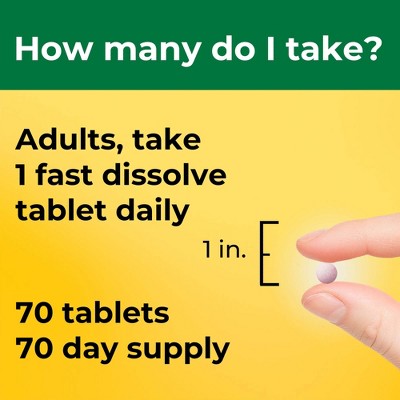 Nature Made D3 Fast Dissolve Vitamin D Tablets - 70ct