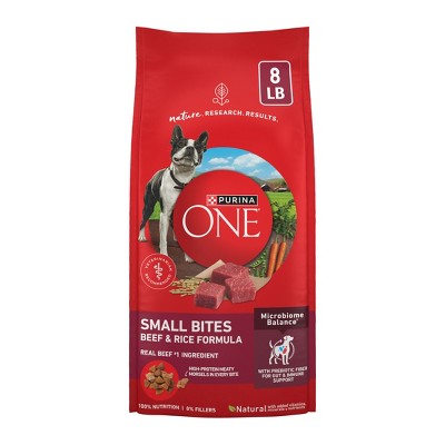Purina ONE SmartBlend Small Bites Beef & Rice Formula Adult Dry Dog Food - 8lbs