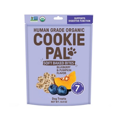 Cookie Pal Blueberry and Pumpkin Soft Baked Human Grade and Organic Dog Treats - 8.8oz