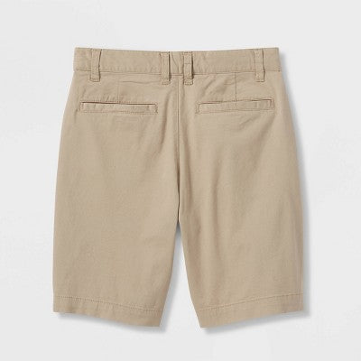 Boys' Flat Front Uniform Chino Shorts - Cat & Jack Dark Khaki 14
