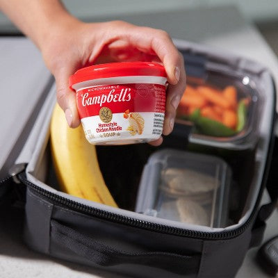 Campbell's Homestyle Chicken Noodle Soup Microwavable Mini Cups - 28oz/4pk: No Added Sugar, No High Fructose Corn Syrup