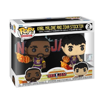 Funko POP! 8-Bit: NBA JAM Karl Malone and John Stockton Figures - 2pk