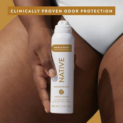 Native Whole Body Deodorant Spray - Limited Edition Holiday - Sugar Cookie - Aluminum Free - 3.5 oz