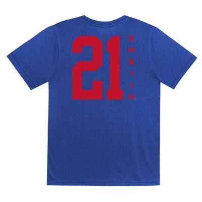 NBA Philadelphia 76ers Boys' Joel Embiid Performance T-Shirt - L