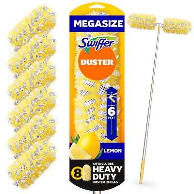 Swiffer Heavy Duty Megasize Duster Kit Lemon Scent - 9pc: Multipurpose, Multi-Surface (LOCAL PICKUP ONLY)