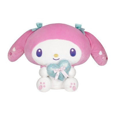 Hello Kitty 12" My Melody with Heart Pillow Plush: Polyester Stuffed Animal Character, 12 x 8 x 7 in.
