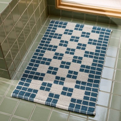 1'6"x2'6" Cotton Tile Tub Mat Cove - Parachute for Target