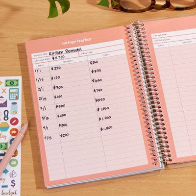 erin condren Budget Journal Classic Striped/Every Little Bit Counts