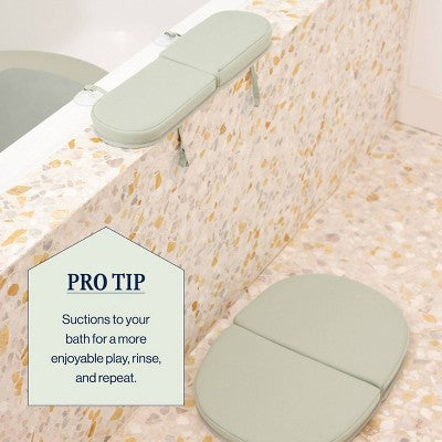 Lalo 2pc Baby Bath Knee and Elbow Saver Set - Sage