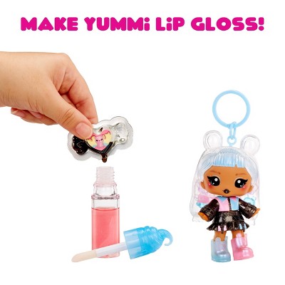 Yummiland Lip Gloss Doll: Sour Sweeties - Gabi Gummybear Includes DIY Lip Gloss + Removable Keychain