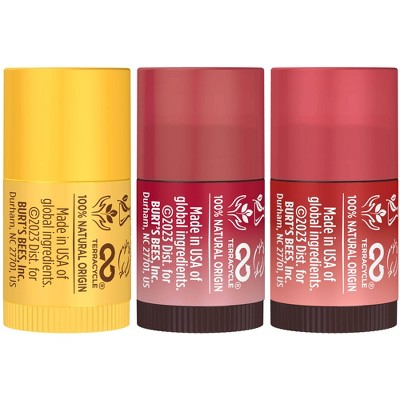 Burt's Bees Be Mine Valentines Day Beeswax Lip Balm and Tinted Lip Balm Mini - 0.147oz/3pk