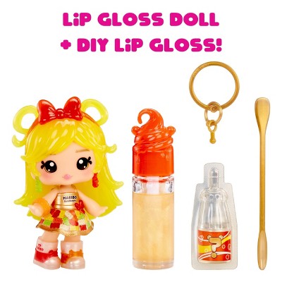 Yummiland x Licensed Sweets Lip Gloss Doll: Haribo Goldbears Includes DIY Lip Gloss + Removable Keychain