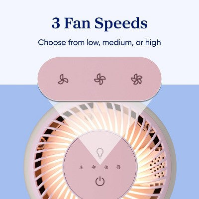 Levoit Core Mini Air Purifier with Night Light Strawberry Cream