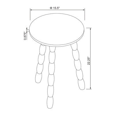 Bobbin Turned Wood Side Table White - Fully Assembled (LOCAL PICKUP ONLY)