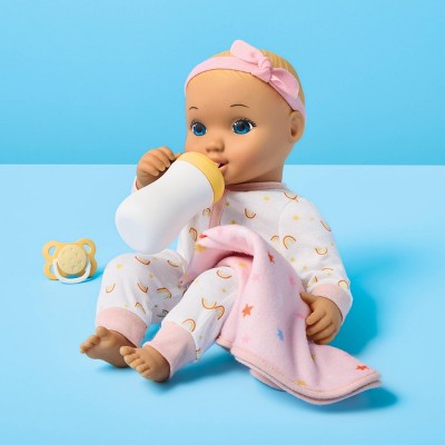 14" Nurturing Baby Doll - Blonde Hair + Blue Eyes - Gigglescape