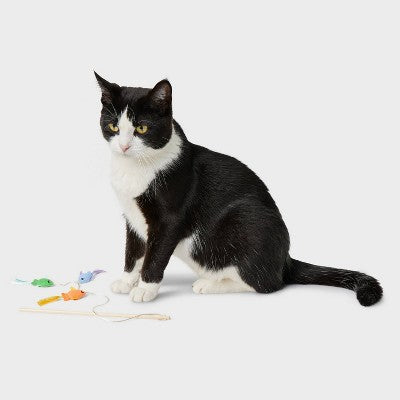 Fish Trio Wand Cat Toy - Boots & Barkley