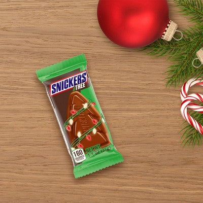 Snickers Christmas Candy Trees Single Size Chocolate - 1.1oz