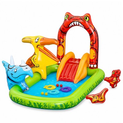 H2OGO! Jurassic Splash Inflatable Water Activity Play Center, 7'11" x 55" x 54"