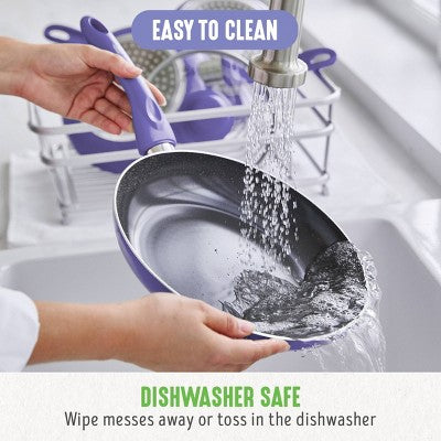 GreenLife Essentials 8" Ceramic Nonstick Aluminum Fry Pan Veri Peri: Dishwasher-Safe, Smooth Surface Induction Compatible