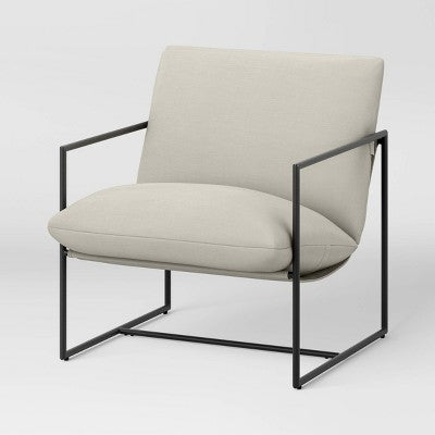 Metal Framed Sling Accent Chair Off White - Room Essentials (LOCAL PICKUP ONLY)
