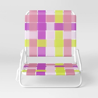 Webstrap Outdoor Portable Beach Sand Chair Pink - Sun Squad (LOCAL PICKUP ONLY)